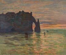 Coucher de soleil à Etretat (Claude Monet) - Muzeo.com