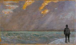 Coucher de soleil sur la mer (Giovanni Fattori) - Muzeo.com