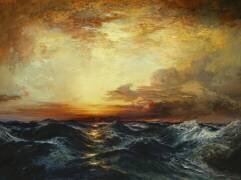 Coucher de soleil sur le Pacifique (Thomas Moran) - Muzeo.com