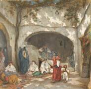 Cour intérieure au Maghreb (Edmond Hédouin) - Muzeo.com