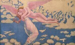 Cupidon portant Psyché au ciel (Maurice Denis) - Muzeo.com