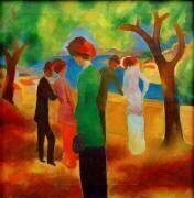 Dame à la veste verte (August Macke) - Muzeo.com