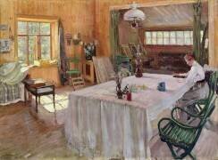 Dans la maison de l'artiste Konstantin Korovin (Sergei Arsenevich Vinogradov) - Muzeo.com