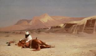 Dans le désert (Jean-Léon Gérôme) - Muzeo.com