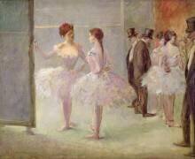 Danseuses dans les ailes à l'opéra (Jean-Louis Forain) - Muzeo.com