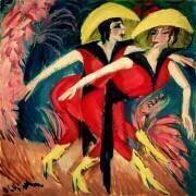 Danseuses en rouge (Ernst Ludwig Kirchner) - Muzeo.com