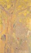 Décoration Domecy : arbres, fond jaune (Odilon Redon) - Muzeo.com