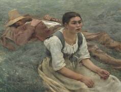 Les foins (détail) (Jules Bastien-Lepage) - Muzeo.com