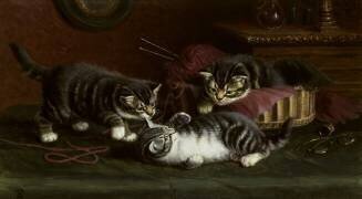 Des chatons qui jouent (Horatio Henry Couldery) - Muzeo.com