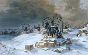 Des fosses à Gentilly dans la neige (Léon Auguste Melle) - Muzeo.com