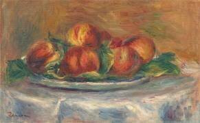 Des pêches dans une assiette (Auguste Renoir) - Muzeo.com