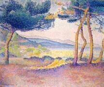 Des pins le long du rivage (Henri-Edmond Cross) - Muzeo.com