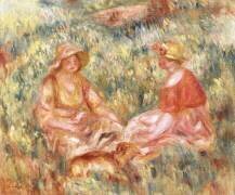 Deux femmes dans l'herbe (Auguste Renoir) - Muzeo.com