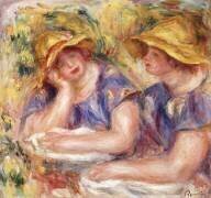 Deux femmes en robe bleue (Auguste Renoir) - Muzeo.com