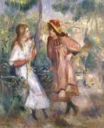Deux filles dans le jardin de Montmartre (Auguste Renoir) - Muzeo.com