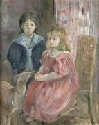 Double Portrait de Charley et Jeannie Thomas, Enfants du Cousin de l'Artiste, Gabriel Thomas (Berthe Morisot) - Muzeo.com