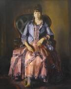 Emma dans une robe violette (George Wesley Bellows) - Muzeo.com