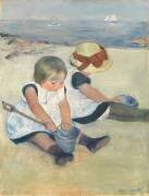 Enfants  jouant sur la Plage (Mary Cassatt) - Muzeo.com