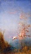 Envol de flamants roses, étang du Vaccarès (Félix Ziem) - Muzeo.com
