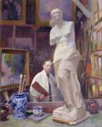 Ernest Renoux dans son atelier (Jules Ernest Renoux) - Muzeo.com