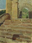 Escalier de l'église de Roncal (Joaquin Sorolla y Bastida) - Muzeo.com