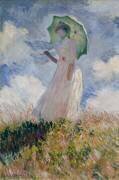 Essai de figure en plein air : femme à l'ombrelle tournée vers la gauche (Claude Monet) - Muzeo.com
