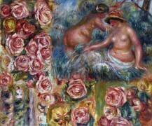 Etude de figures féminines nues et de fleurs (Auguste Renoir) - Muzeo.com