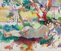 Etude inversée, nu sous les arbres (Henri-Charles Manguin) - Muzeo.com