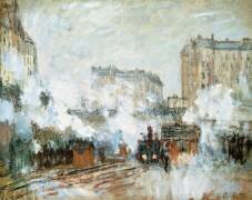 Extérieur de la Gare Saint-Lazare (Claude Monet) - Muzeo.com