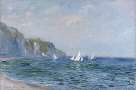 Falaises et voiliers à Pourville (Claude Monet) - Muzeo.com