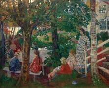 Fête d'anniversaire dans le jardin de la paroisse (Nikolai Astrup) - Muzeo.com