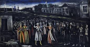 Fête de l'église à Kartli (Niko Pirosmani) - Muzeo.com