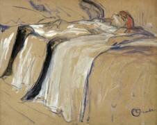 Femme allongée sur le dos - Lassitude (Henri de Toulouse-Lautrec) - Muzeo.com