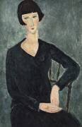 Femme assise avec veste bleue (Amedeo Modigliani) - Muzeo.com