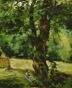 Femme assise sous un Arbre (Gustave Caillebotte) - Muzeo.com