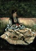 Femme assise sur la Pelouse (Gustave Caillebotte) - Muzeo.com