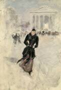 Femme avec un boa (Jean Béraud) - Muzeo.com