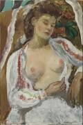 Femme aux seins nus assise (Jean Louis Boussingault) - Muzeo.com