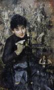 Femme avec encrier (Antonio Mancini) - Muzeo.com
