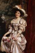 Femme avec fleur (Tito Conti) - Muzeo.com