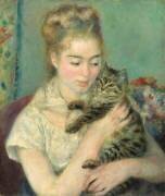 Femme avec un chat (Auguste Renoir) - Muzeo.com