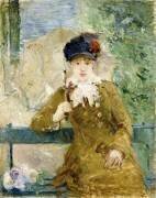 Femme avec un Parapluie (Berthe Morisot) - Muzeo.com