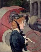 Femme avec un parapluie (Louis Anquetin) - Muzeo.com