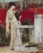 Femme avec un vase de fleurs (Lawrence Alma-Tadema) - Muzeo.com