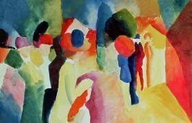 Femme avec une veste jaune (August Macke) - Muzeo.com