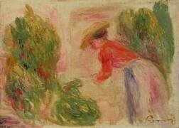 Femme cueillant des fleurs (Auguste Renoir) - Muzeo.com