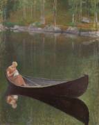 Femme dans un bateau (Pekka Halonen) - Muzeo.com