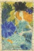 Femme dans un jardin (Eugène Grasset) - Muzeo.com