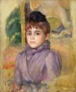 Femme en bleu avec bonnet (Auguste Renoir) - Muzeo.com
