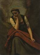 Femme en train de méditer (Jean-Baptiste Camille Corot...) - Muzeo.com